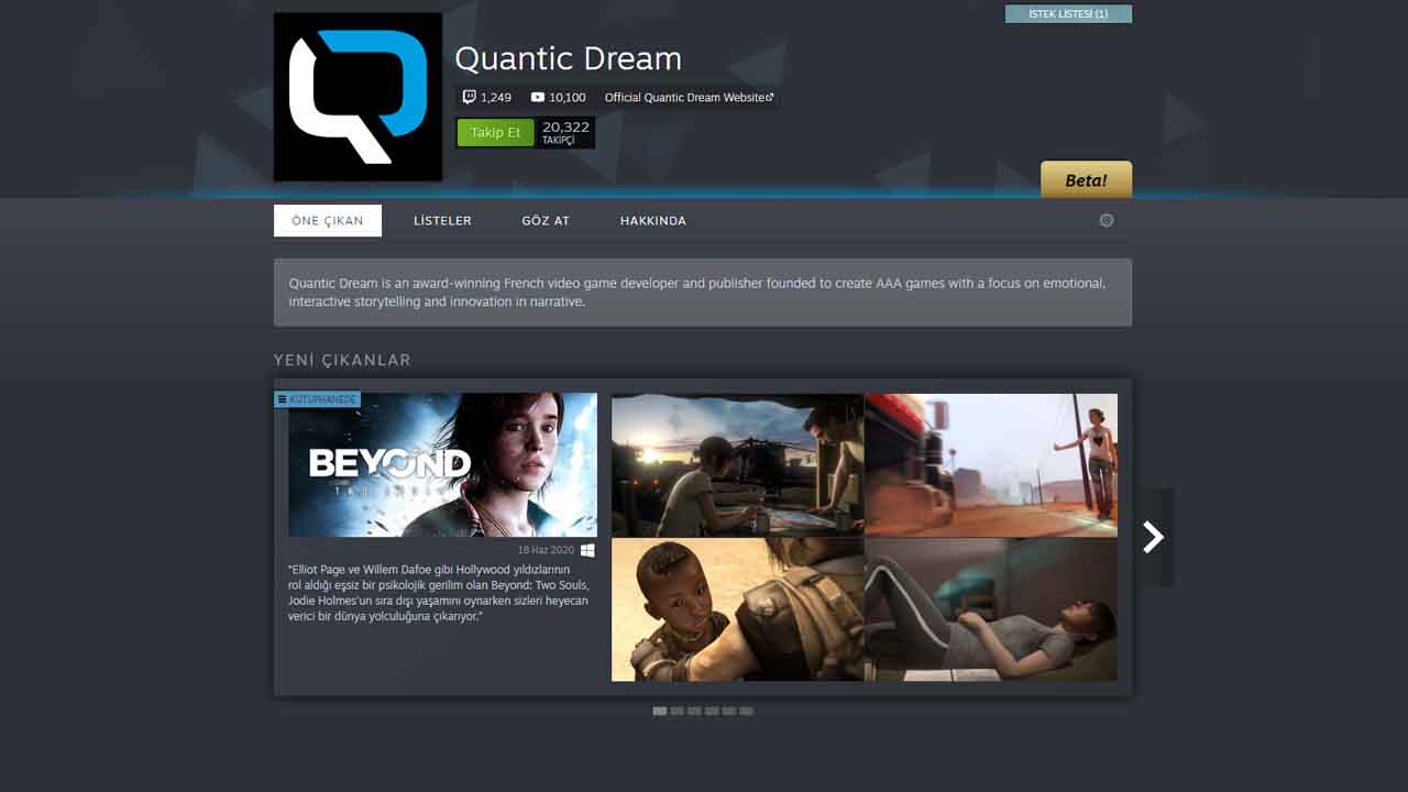 Quantic Dream Steam