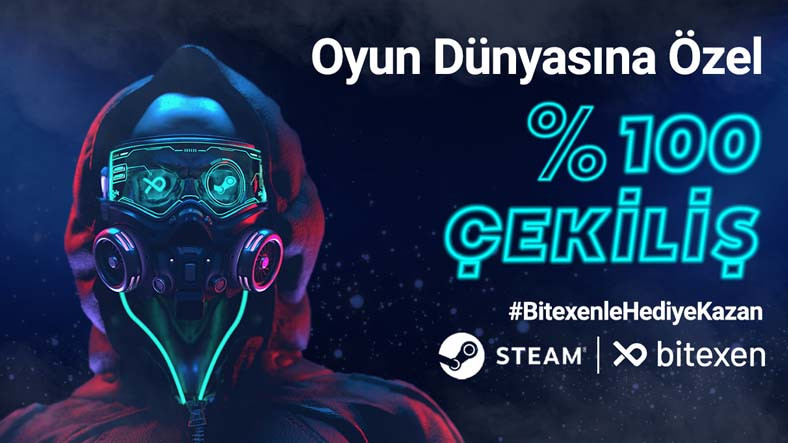 Türk Kripto Para Borsası Bitexen, Çekilişle 100 Kişiye 100 TL'lik Steam Kodu Verecek