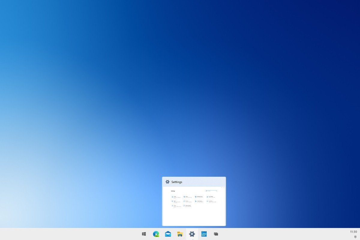 windows 10x task bar