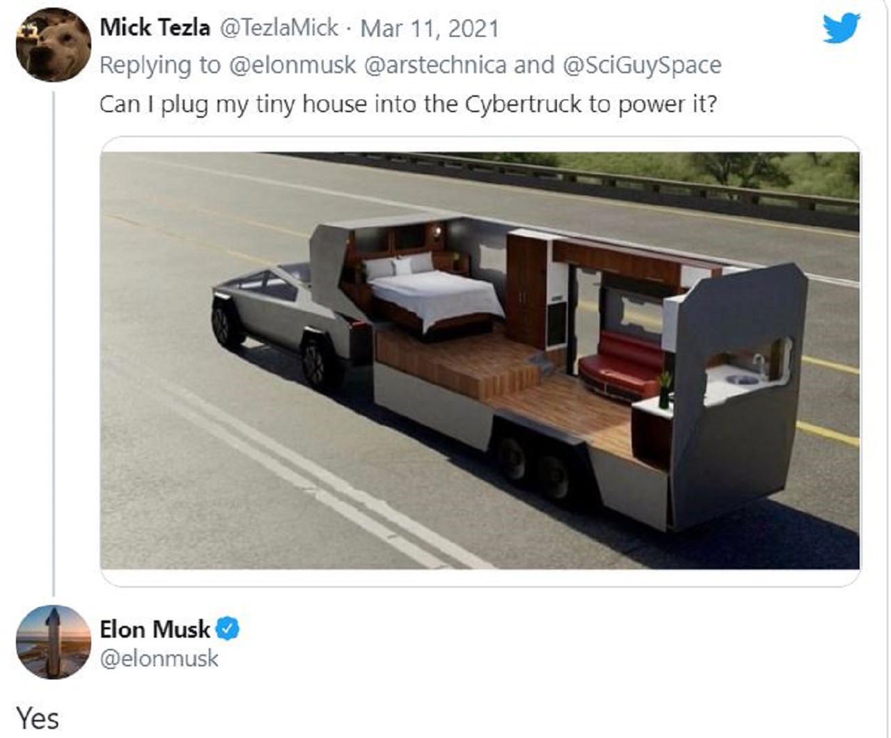 Elon Musk Cybertruck Tiny House