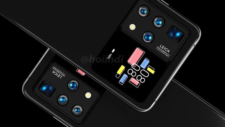 Huawei'nin Patentini Aldığı İki Ekranlı Telefonu 3 Boyutlu Olarak Tasarlandı
