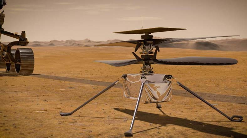NASA, Mars'taki Helikopteri Ingenuity'nin Uçuş Rotasını Açıkladı