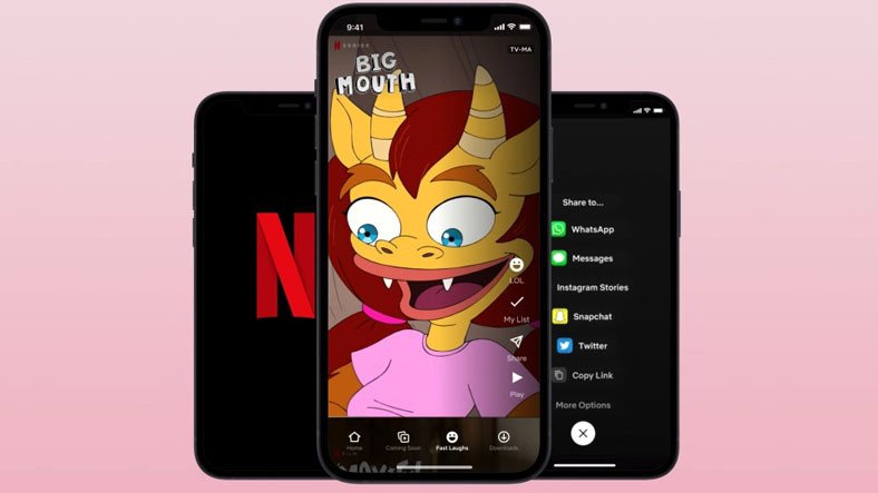 Netflix'in TikTok'tan Esinlenerek Oluşturduğu 'Fast Laughs' Özelliği, iOS İçin Sunuldu