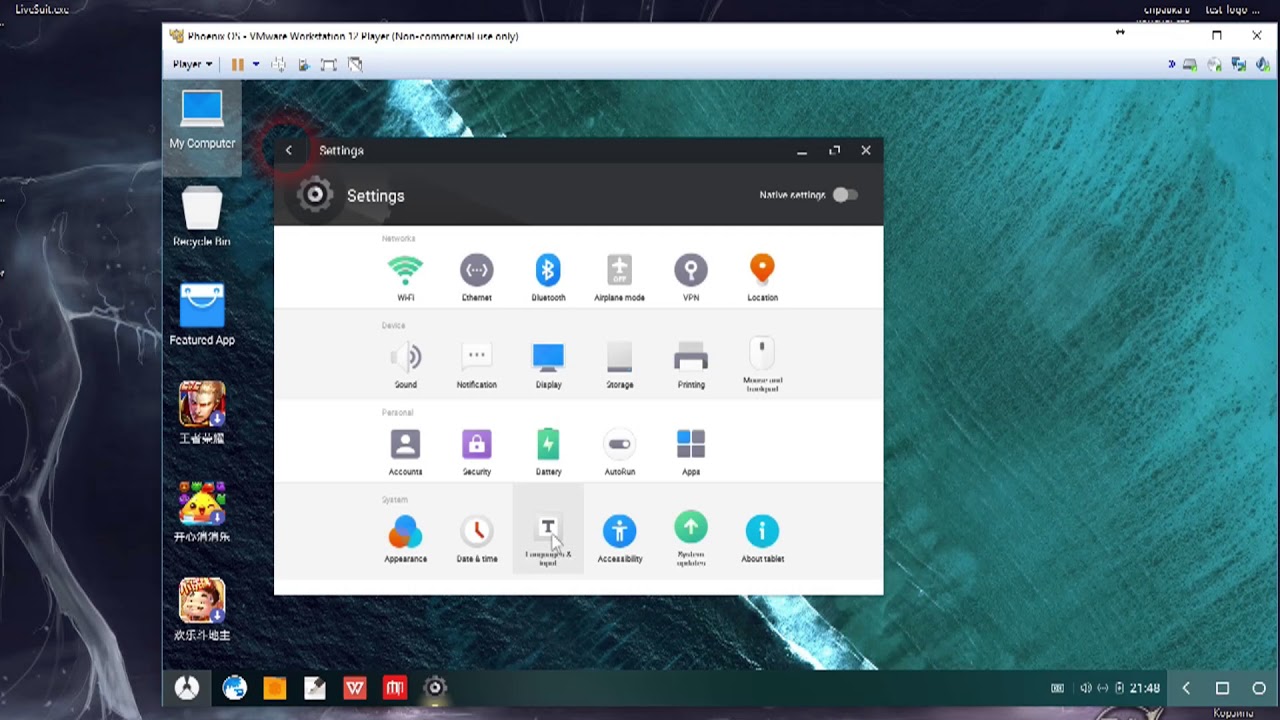 Phoenix OS, windows