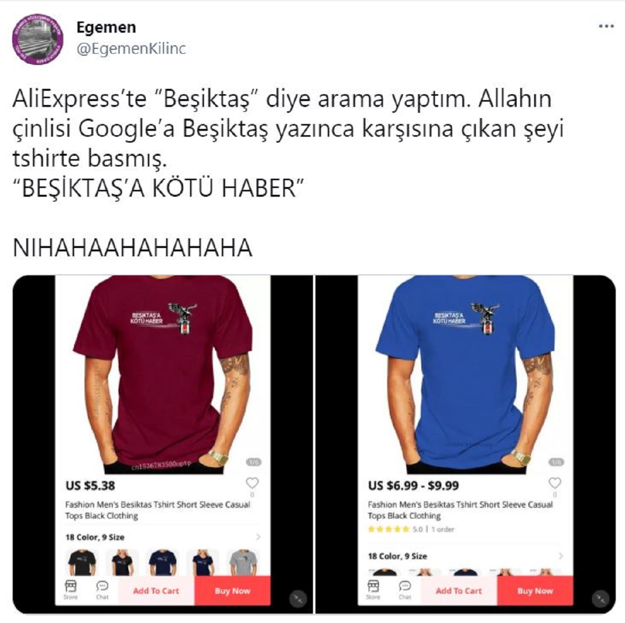 Beşiktaş'a kötü haber tişörtü