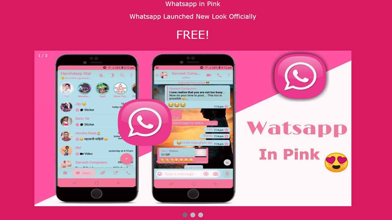WhatsApp Pink