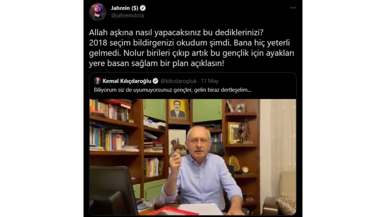 jahrein kemal kılıçdaroğlu tweet