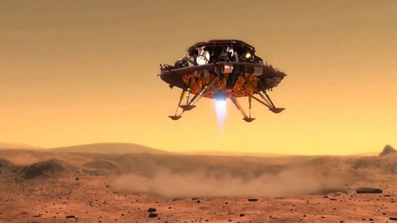 Çin, Mars’a İnen İkinci Ülke Oldu: Tianwen-1 Uzay Aracı, Mars’a İniş Yaptı