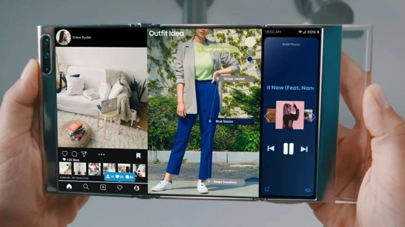 Samsung, Katlanabilir Telefonların Bile 'Eski Moda' Kalacağı Yeni Konseptlerini Gösterdi [Video]