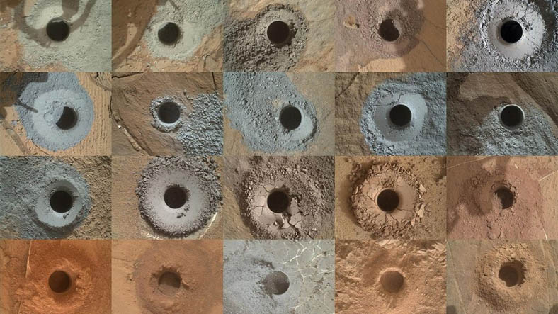 Şantiye Kursaydınız: NASA, Mars’taki Sondaj Çalışmalarını Gösteren Bir Kolaj Paylaştı